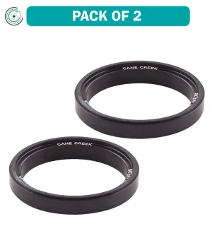 2 Pack Cane Creek 110 Series 5mm Interlok Spacer Black Aluminum Headset Spacer