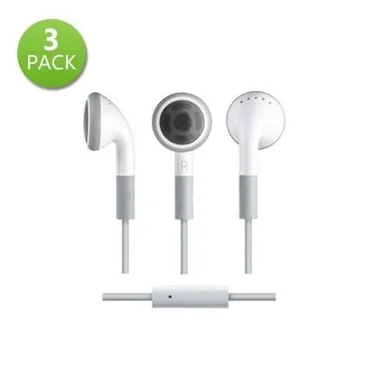 3-Pack: Earbud Headphone with Mic