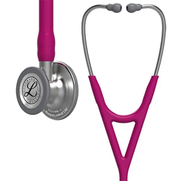 3M™ Littmann® Cardiology IV™ Diagnostic Stethoscope, Standard Finish Chestpiece, Raspberry Tube, 27''