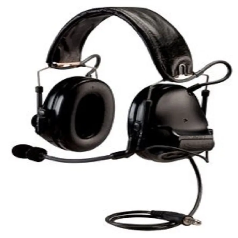 3M PELTOR ComTac ACH Communication Headset MT17H682FB-49 SV, Dual Comm, Single Downlead, Flexi Boom Mic, Black 1 EA/Case