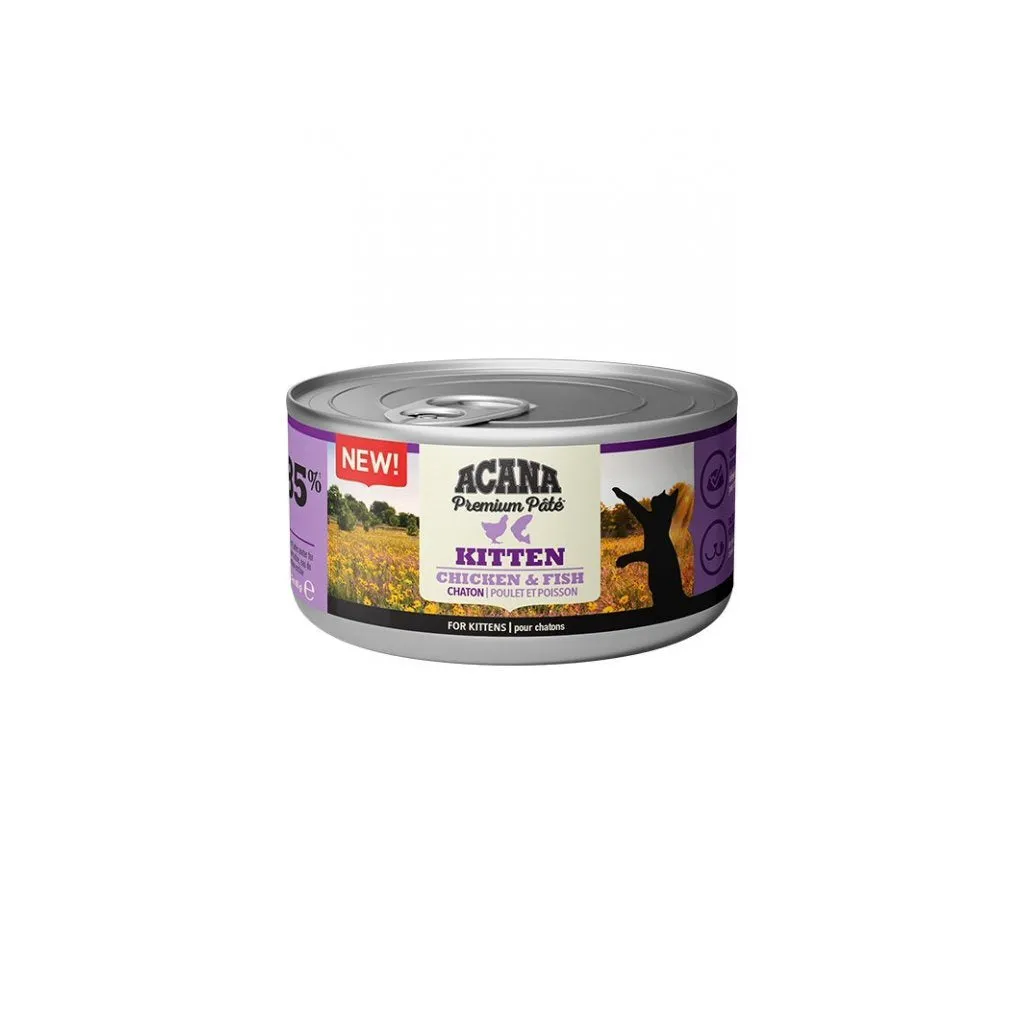 Acana 85g Premium Pate Chicken Fish Kitten Food