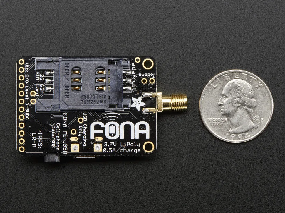 Adafruit FONA - Mini Cellular GSM Breakout - SMA Version