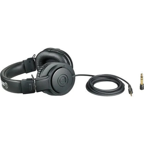 Audio Technica ATH-M20x Professional Monitor Headphones with 40 mm Drivers for Studio Tracking and Mixing