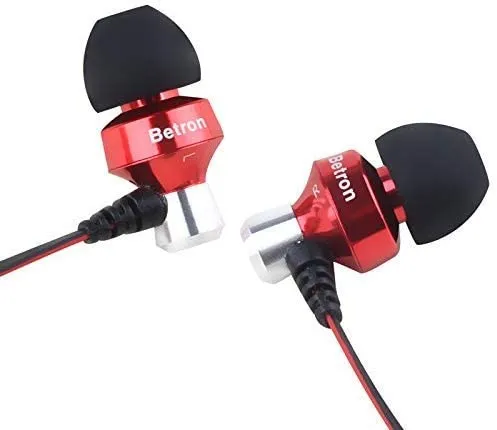 Betron DC950 Noise Isolating Earphone Powerful Bass Replaceable Earbuds iPhone Android Devices