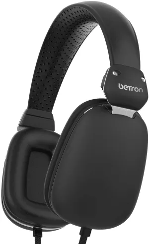 Betron HD500 on Ear Headphones Earphones Bass Driven Sound Light Weight Black