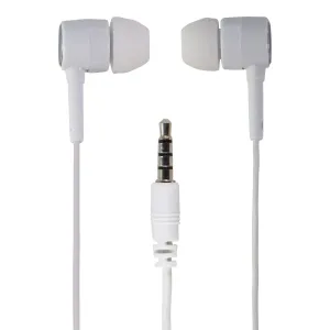 BLU 3.5mm Wired Earbud Headset with In-Line Mic - White