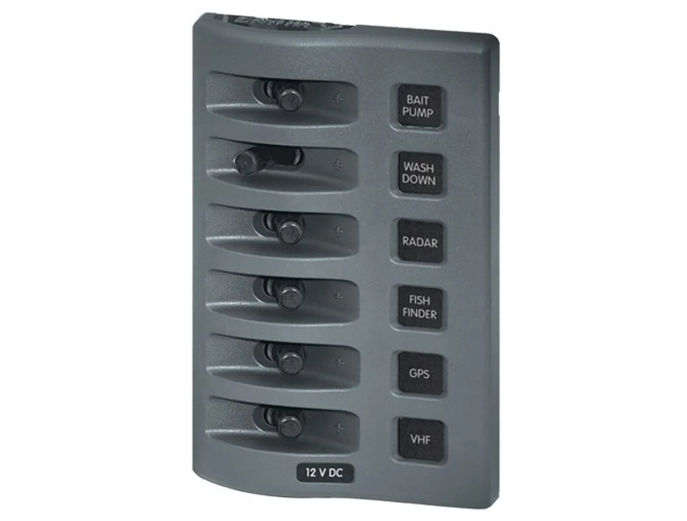 Blue Sea WeatherDeck 6-Position Waterproof Switch Panel (No Fuse/CB)