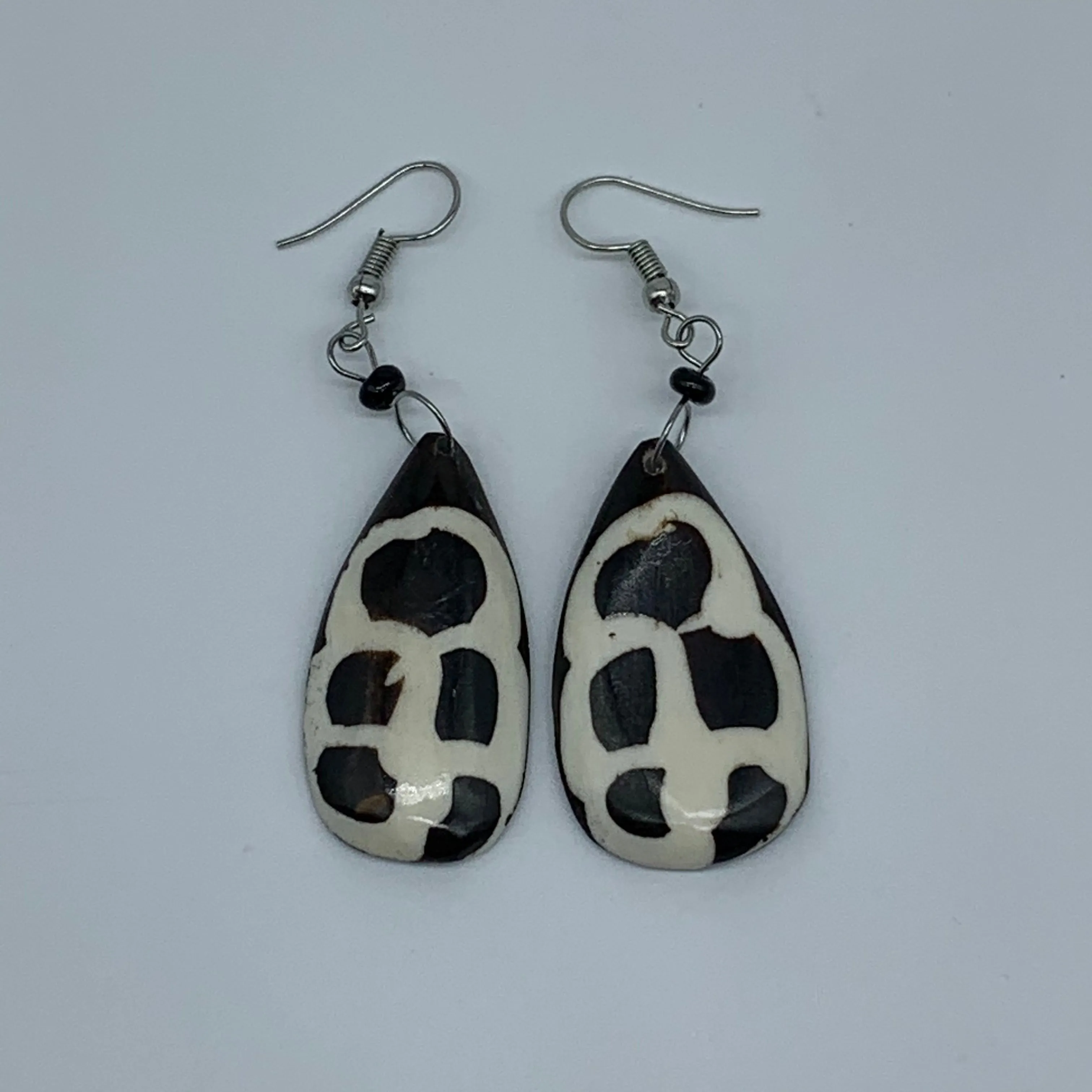 Cow Bone Earrings-Black and White 6