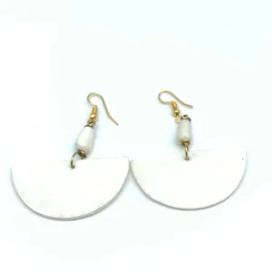 Cow Bone Earrings -Sela White Varation 2