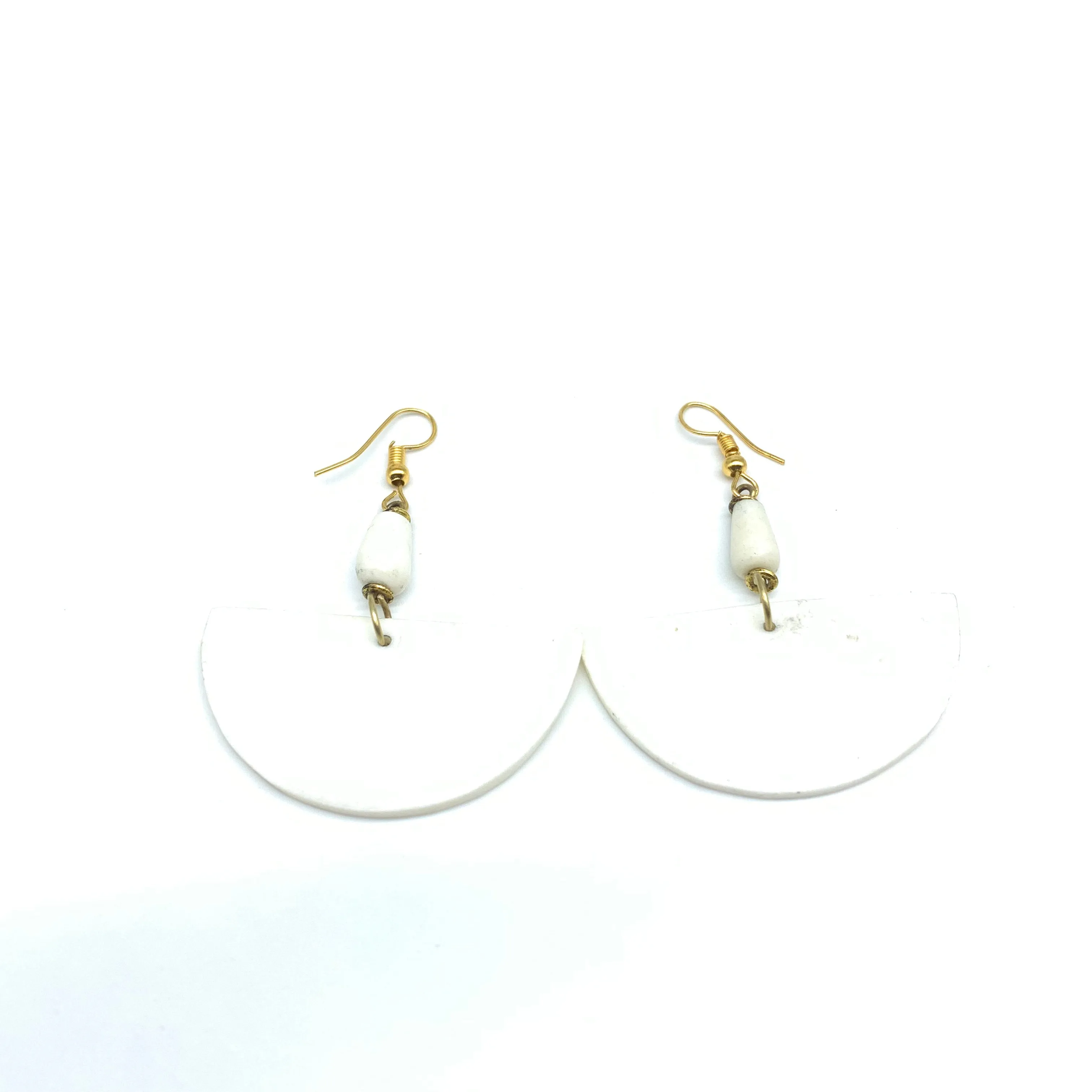 Cow Bone Earrings -Sela White Varation 2