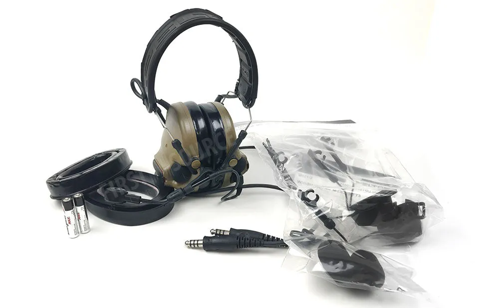 Coyote Brown 3M Peltor Comtac VI NIB Dual Comm Headset, 915 MHz, Single Freq, MT20H682FB-19N CYS