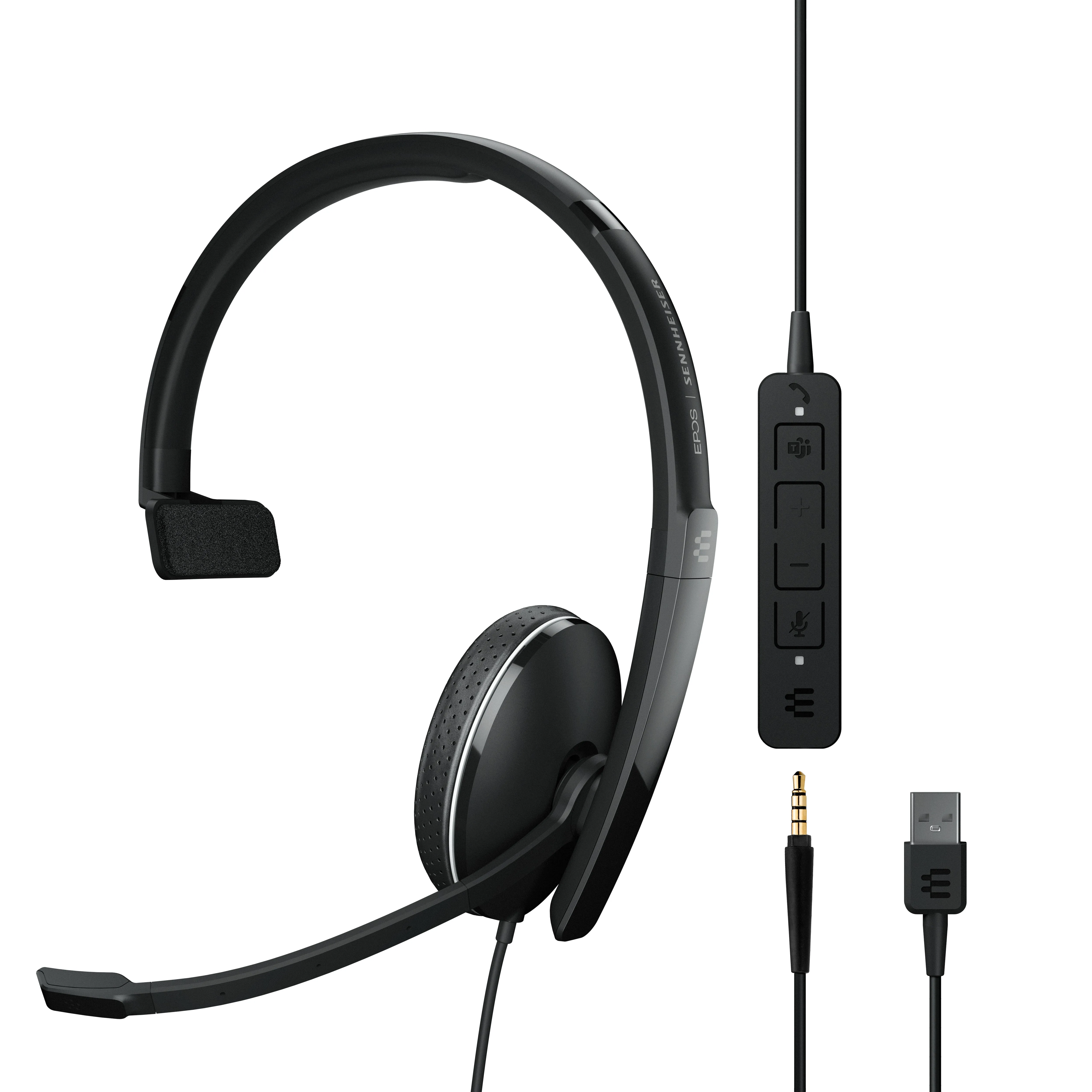 Epos Adapt 135T Usb Ii - Adapt 100 Series - Headset - On-Ear - Wired - Usb, 3.5 Mm Jack - Black - Certified For Microsof