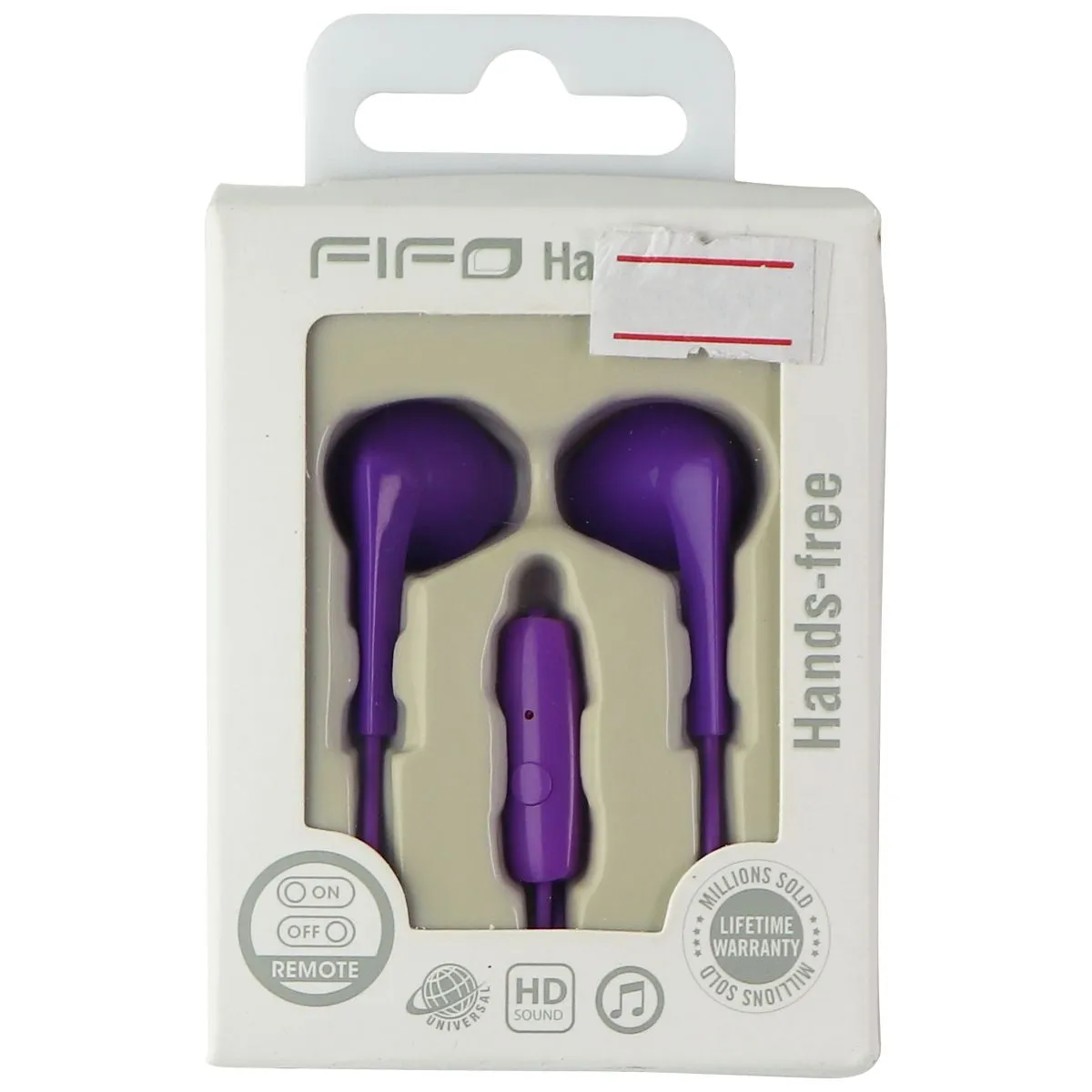 FIFO 3.5mm Hands-Free In-Ear Headphone Headset - Purple