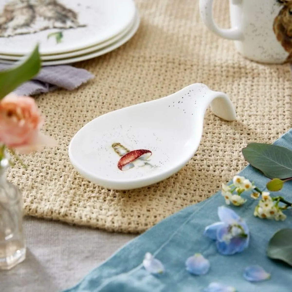 Fine Bone China Mouse Design Spoon Rest