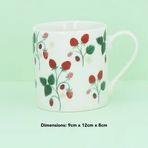 Gisela Graham 12cm Strawberries Bone China Mug