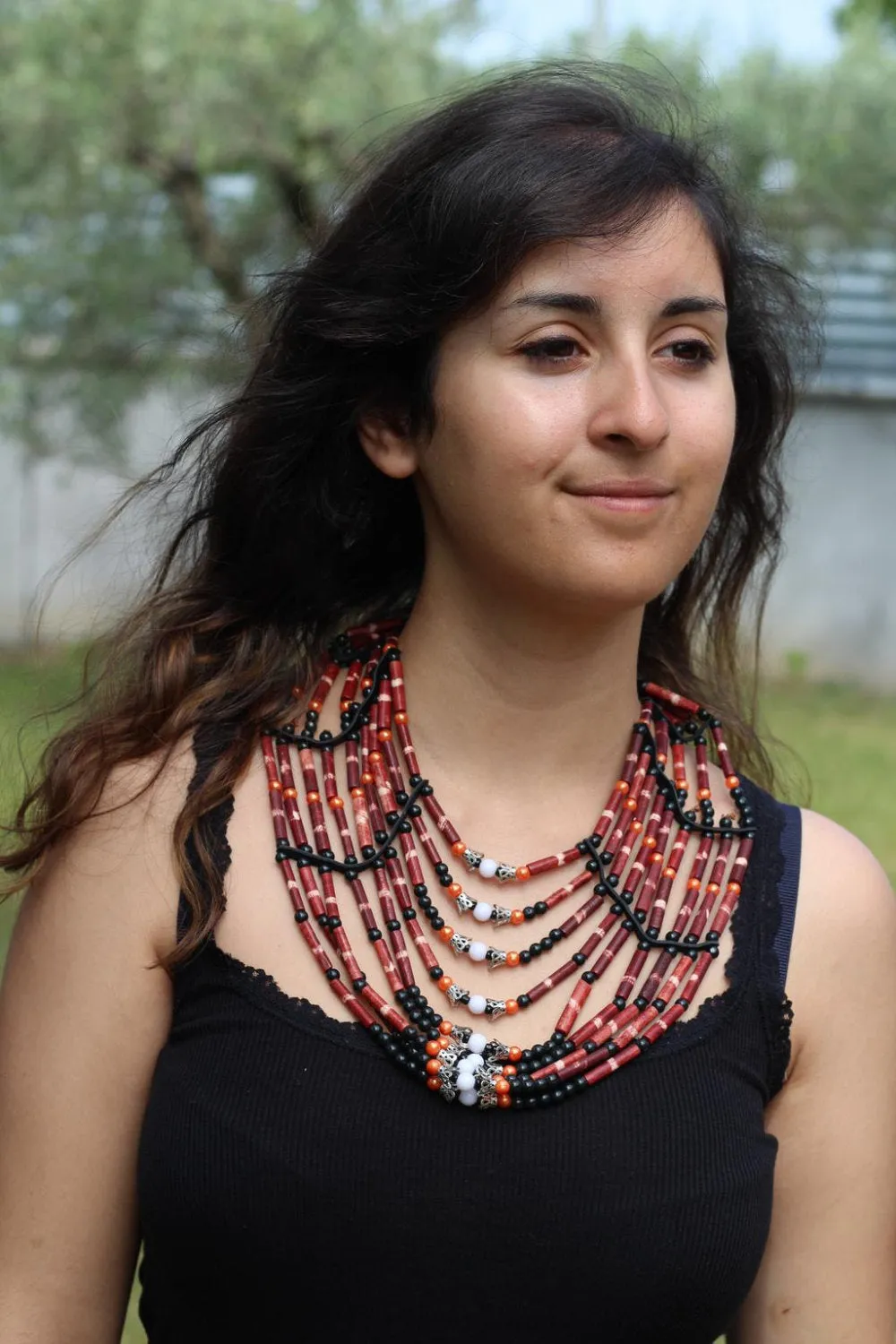 Handmade Bone Chokers / Necklace  Brown