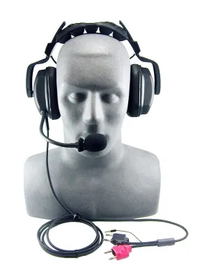 Headset, deluxe headset with boom mic. Set up for MK2-DCI (ind, PTI control).