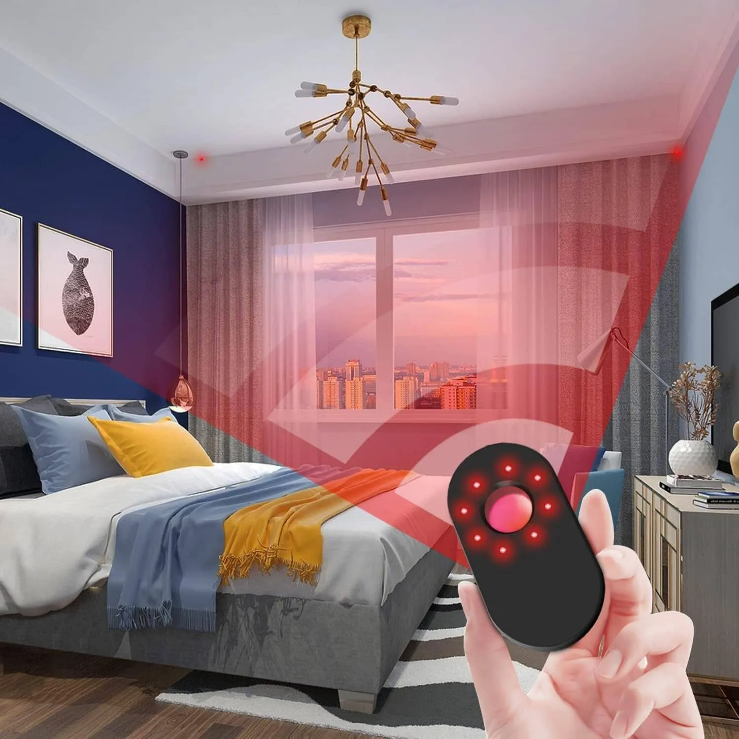 Hotel Hidden Camera Detector Finder, Infrared Detector, Travel Mini Portable Anti-Peeping Anti-Monitoring Camera Scanner