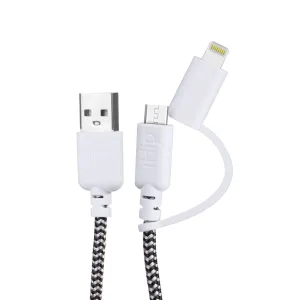 iHip 10ft  2-in-1 Lightning/ Micro USB Charging Cable