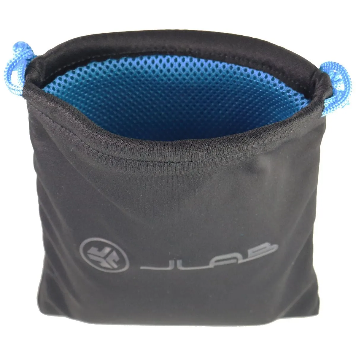 JLAB Replacement OEM Drawstring Carry Pouch for Headphones & More - Black/Blue