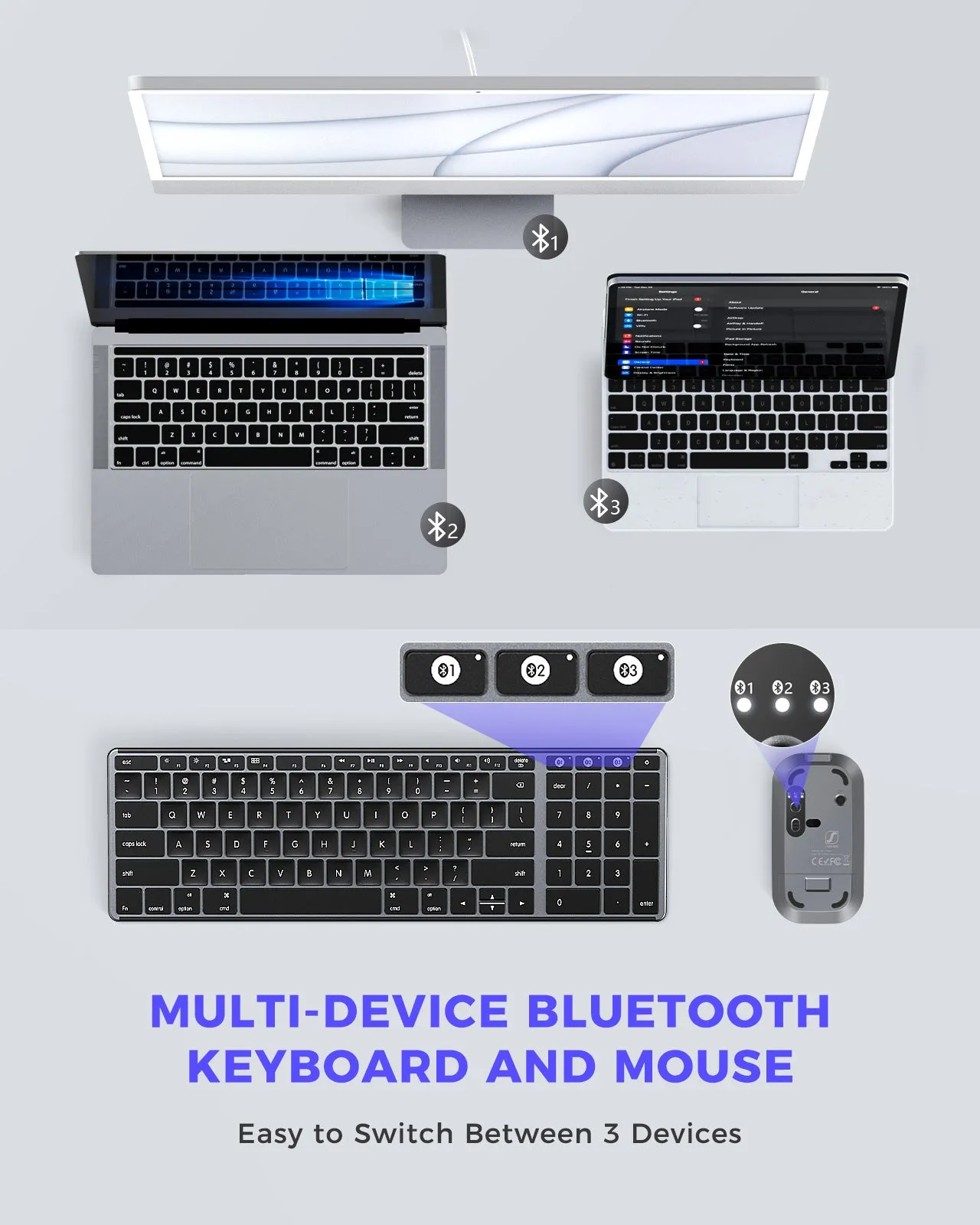 JP-064-2 Bluetooth Keyboard and Mouse Combo