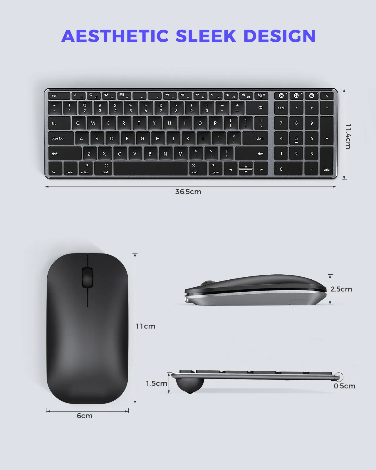 JP-064-2 Bluetooth Keyboard and Mouse Combo