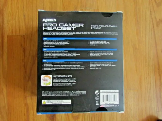 KMD Pro Gamer Over the Ear Headset - Black