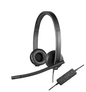 Logitech On-Ear Stereo Headset H570e Usb