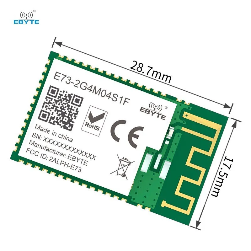 nRF52811 BLE 5.1 Module SoC Module E73-2G4M04S1F PCB/IPEX Antenna SMD Package Low Power Consumption Blue-tooth Wireless Module