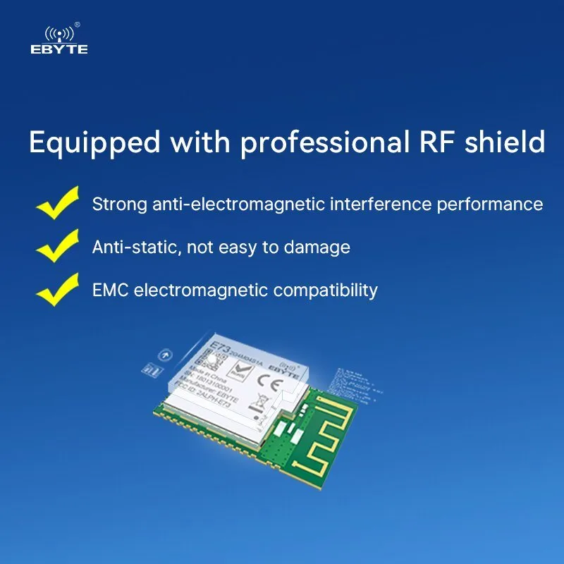 nRF52811 BLE 5.1 Module SoC Module E73-2G4M04S1F PCB/IPEX Antenna SMD Package Low Power Consumption Blue-tooth Wireless Module