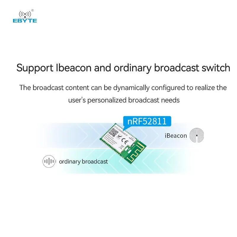 nRF52811 BLE 5.1 Module SoC Module E73-2G4M04S1F PCB/IPEX Antenna SMD Package Low Power Consumption Blue-tooth Wireless Module