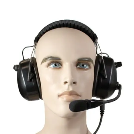 Over The Head Dual Muff Headset for Tait TP8100, TP9300, TP9400 Series Radios