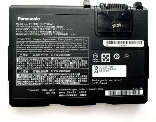 Panasonic Cfvzsu1bw - Laptop Battery (Long Life) - 6-Cell - For P/N: Cf-33Gefaabe, Cf-33Gz074be