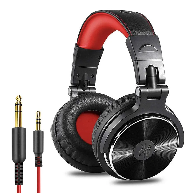 Professional DJ Headphones Over Ear Studio Monitor DJ Headset With Microphone HIFI Wired Bass Gaming Headset For Phone