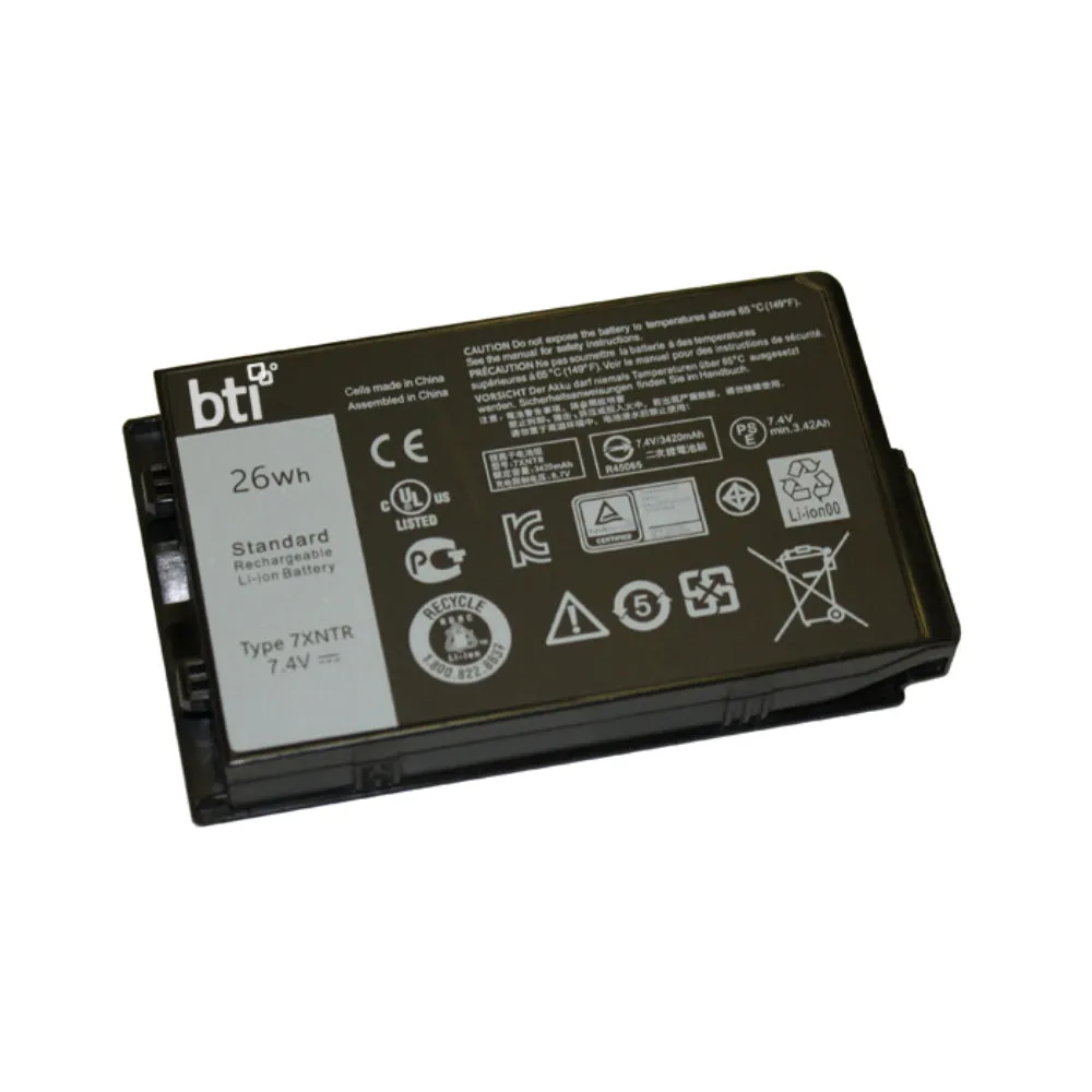 Replacement Battery For Dell Latitude 12 7202 Rugged Tablet Replacing Oem Part Numbers 7Xntr Fh8rw //  7.4V 3420Mah