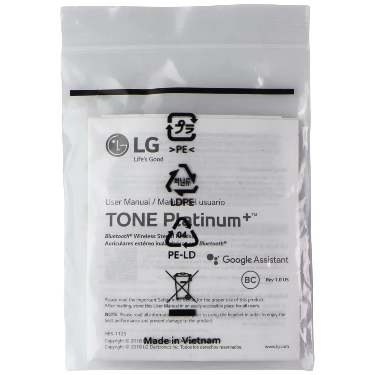 Replacement Rubber Ear Gels for LG Tone Platinum  Headset (HBS-1125)