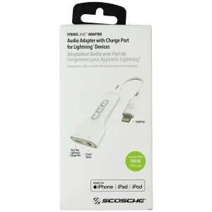 SCOSCHE StrikeLine Adapter with 3.5mm Aux Input and Lightning 8-Pin Port - White