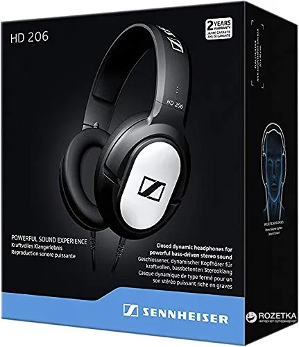 Sennheiser HD 206 Over-ear Headband HiFi Headphone Stereo Headset