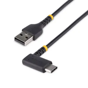 Startech.Com 6In (15Cm) Usb A To C Charging Cable Right Angle, Heavy Duty Fast Charge Usb-C Cable, Usb 2.0 A To Type-C,