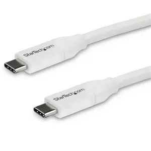 Startech.Com Usb C To Usb C Cable - 13 Ft / 4M - 5A Pd - M/M - White - Usb 2.0 - Usb-If Certified - Usb Type C Cable - U