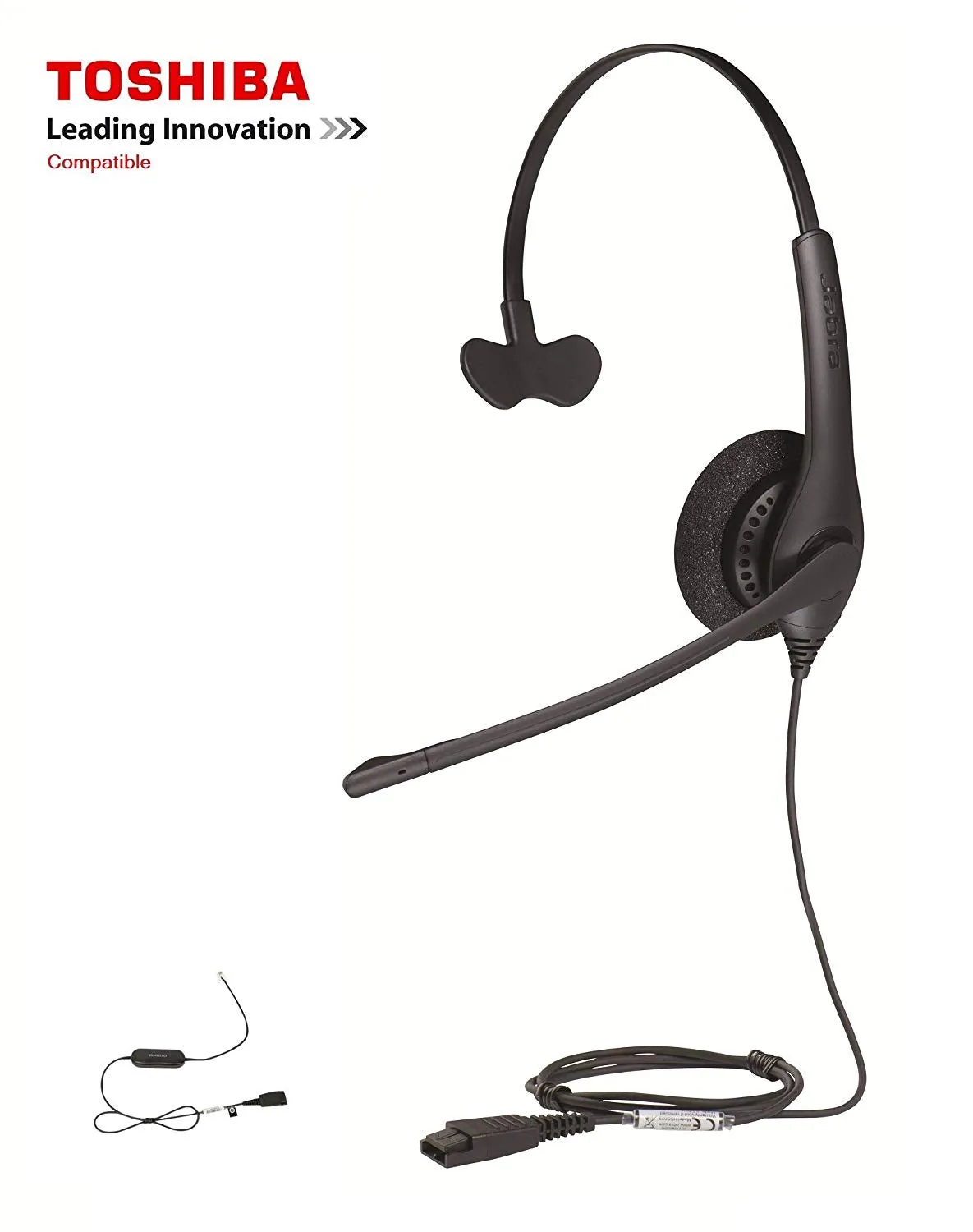 Toshiba Certified Jabra Biz 1500 MONO Headset Bundle with Cord Included