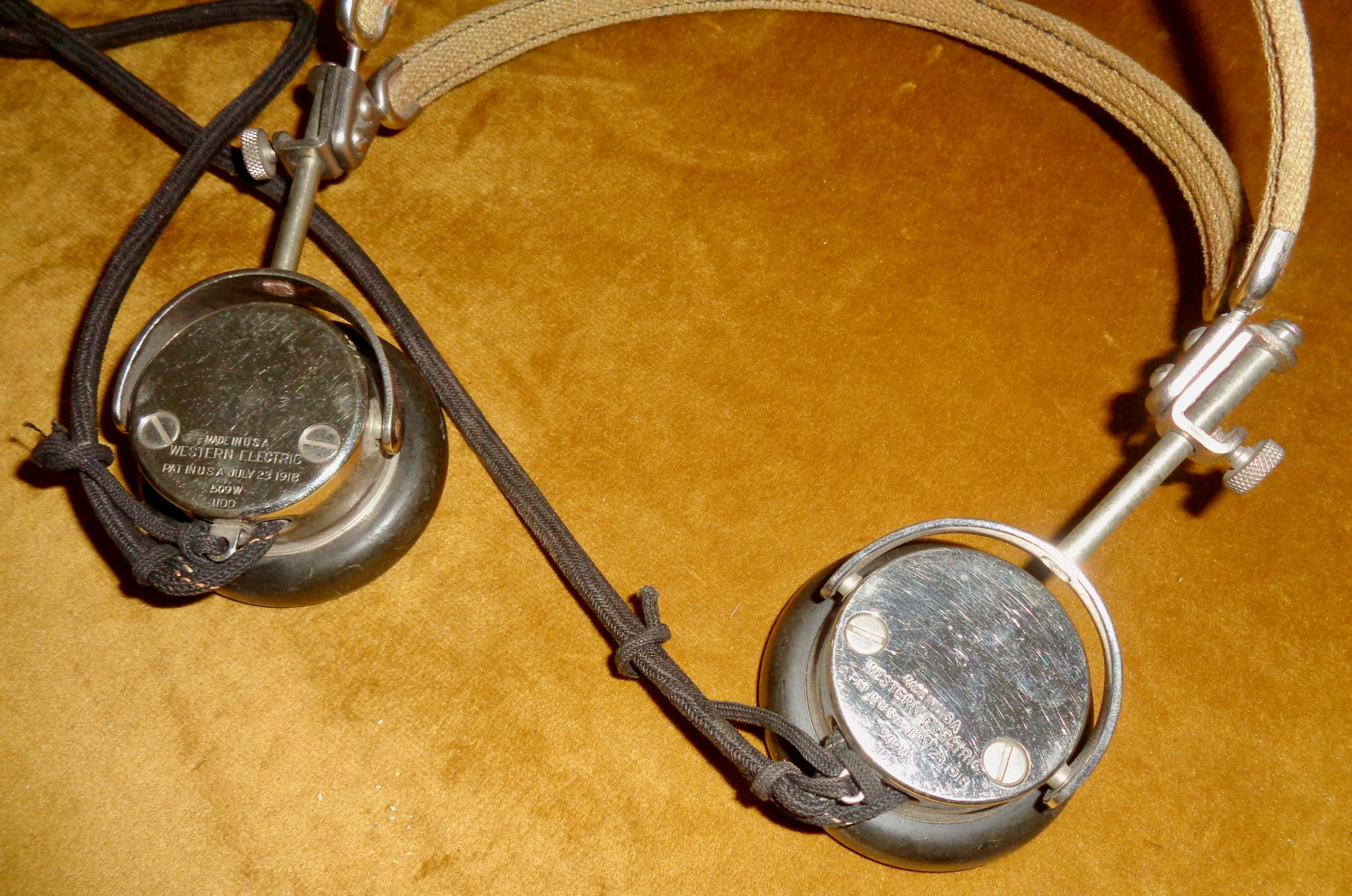 WW1 Western Electric 509W Headphones In Working Condition